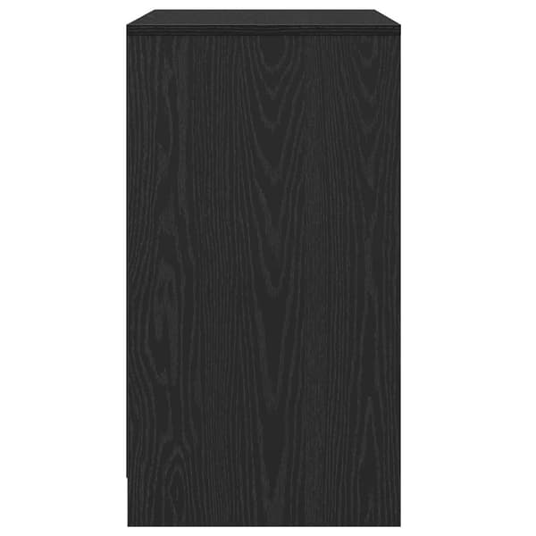 vidaXL skænk sort egetræ 70x41x75 cm konstrueret træ