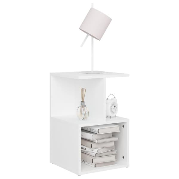 vidaXL sengeskab 35x35x55 cm spånplade hvid