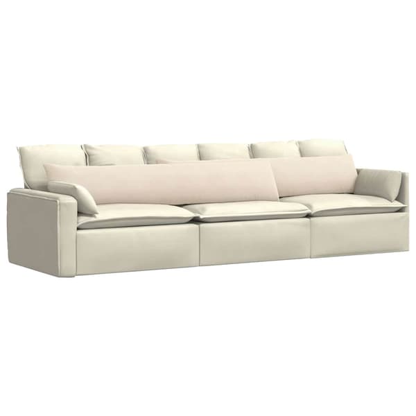 vidaXL Sofapuder 2 pcs Beige 200 x 40 cm Stof