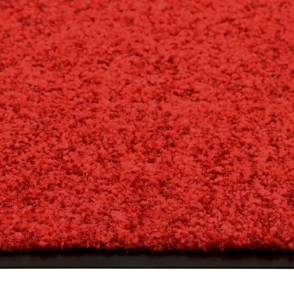 vidaXL vaskbar dørmåtte 60x90 cm rød