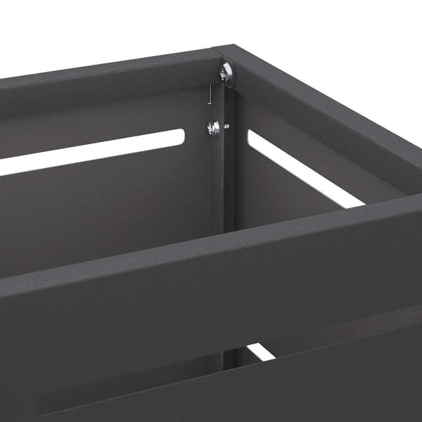 vidaXL Parasolfod Sort 15.5 x 15.5 x 49 cm Stål
