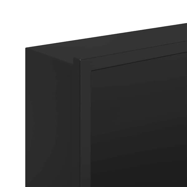 vidaXL Bruse Niche Sort 90 x 30 x 9,5 cm Rustfrit stål