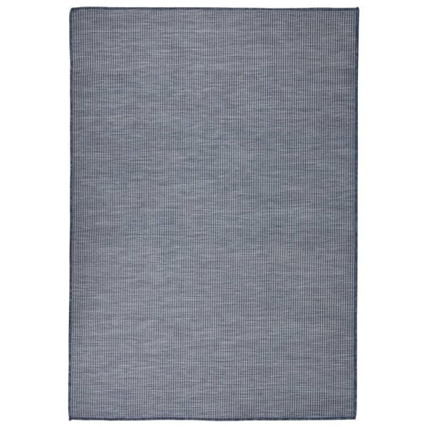 vidaXL Ulkomatto Flatweave 160x230 cm sininen