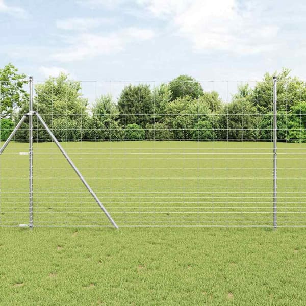vidaXL Markhegn Grå 1.5 x 10 m Stål