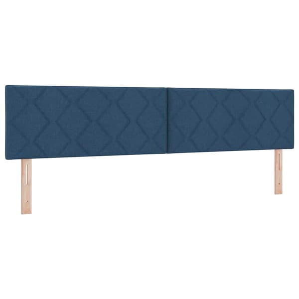 vidaXL Box spring seng med madras Blå 200 x 200 cm Polyester