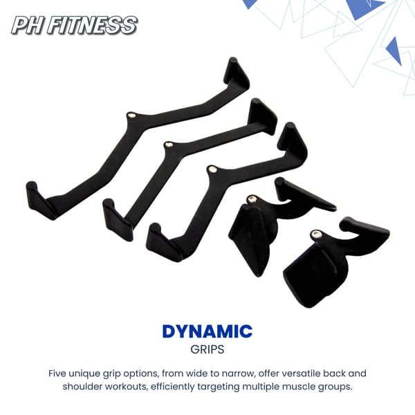 PH Fitness Multi Angle Grip Set Pro – 5 dele – uden opbevaringsstativ