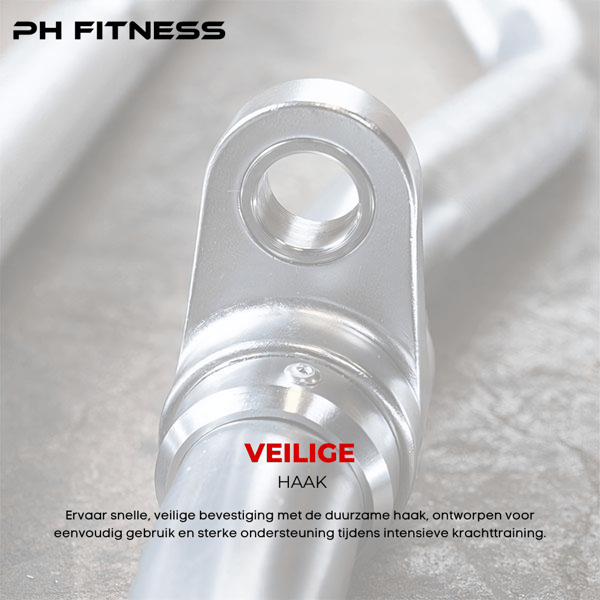 PH Fitness Machine Bar kabelgrebssæt i rustfrit stål – 6 dele