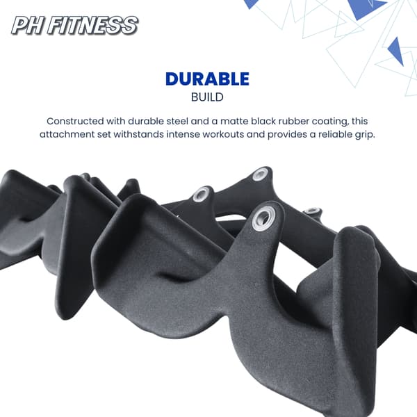 PH Fitness Multi Angle Grip Set Pro – 5 delar – med A-format förvaringsställ