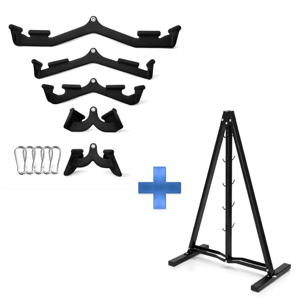 PH Fitness Multi Angle Grip Set Pro – 5 delar – med A-format förvaringsställ