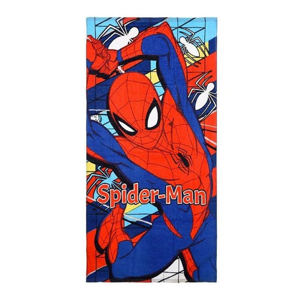 Blå Spiderman bad- och strandhandduk