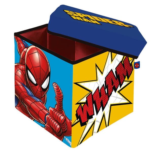 Spiderman-puff med förvaring i tyg