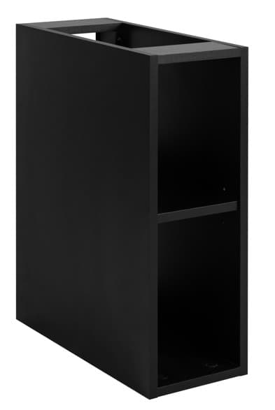Badrumshylla 20 cm, svart, flow