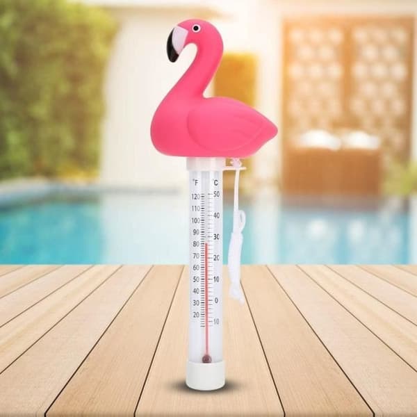 Flydende pooltermometer, flydende pooltermometer, vandtermometer med snor til spaer og pools