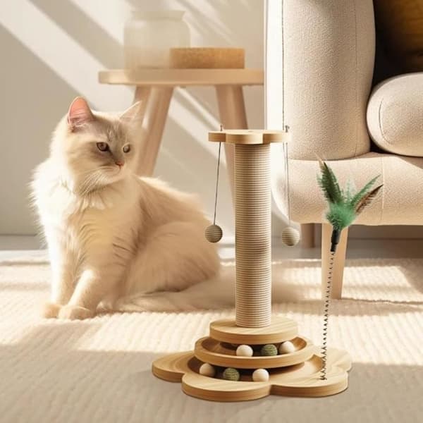 Klorebrett - 45 cm - Tre - Sisal - 4-i-1 kloretre