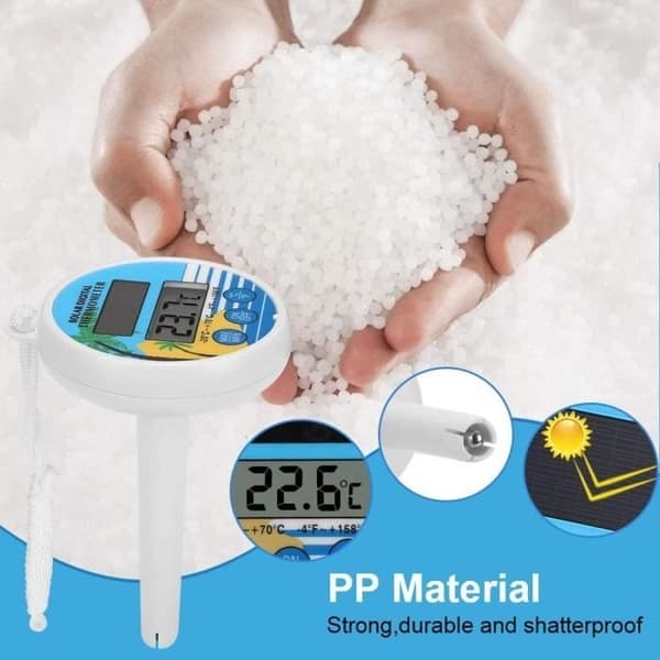 Flydende solcelledrevet digitalt pooltermometer - Elektronisk pooltermometer - Flydende solcelletermometer