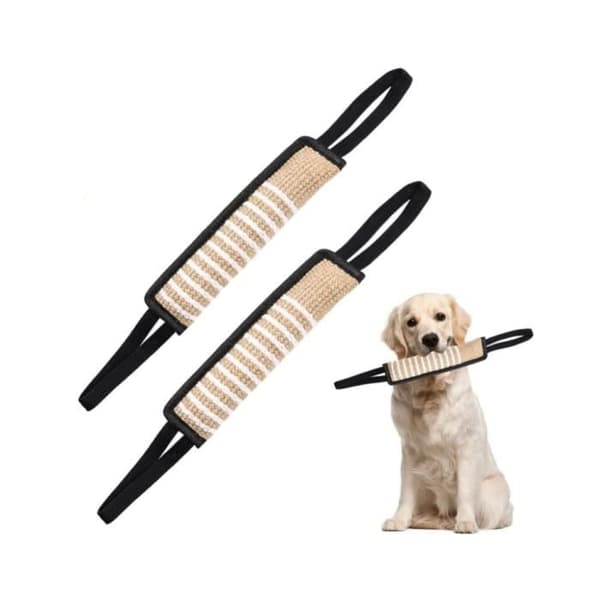 Hundleksak - Jute Bite Tug - 2 Extra Robusta Bitleksaker - Dragrepspel