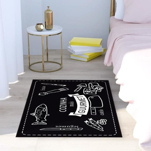 Skridsikre køkkenmåtter - 2 stk. - Sorte - Absorberende - Maskinvaskbare - Slankt design