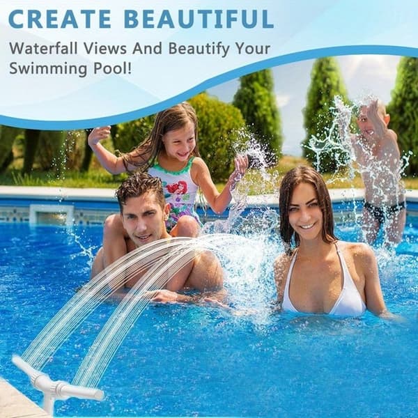 PVC-sprinklersystem för pool, högtrycksfontän med justerbart munstycke, trädgårdsfontän