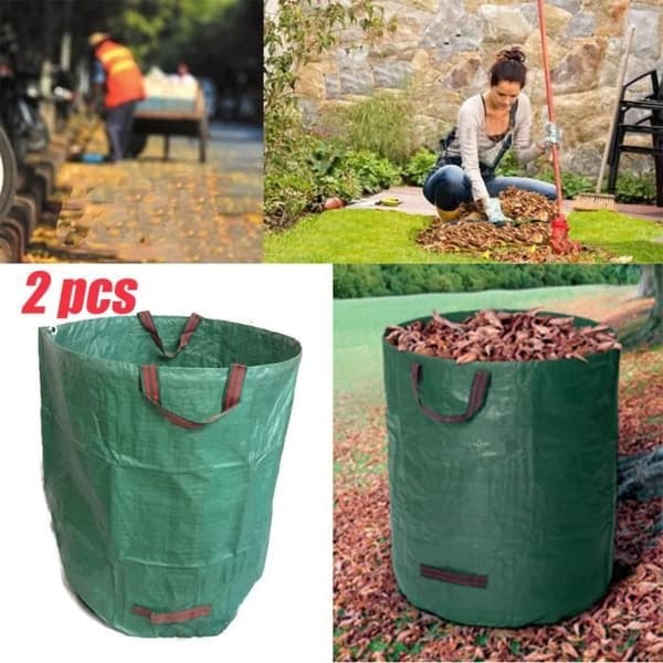 (Grön) Avfallspåse - Belle tech - 2-pack - 270L - 50kg - Extra stark polypropen