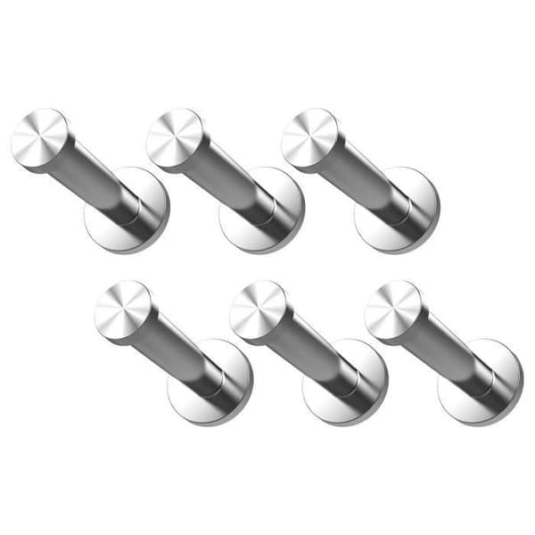 (Grå) Vægkroge - Dexnor - Sæt med 6 - Rustfrit stål - Grå - Elegant design