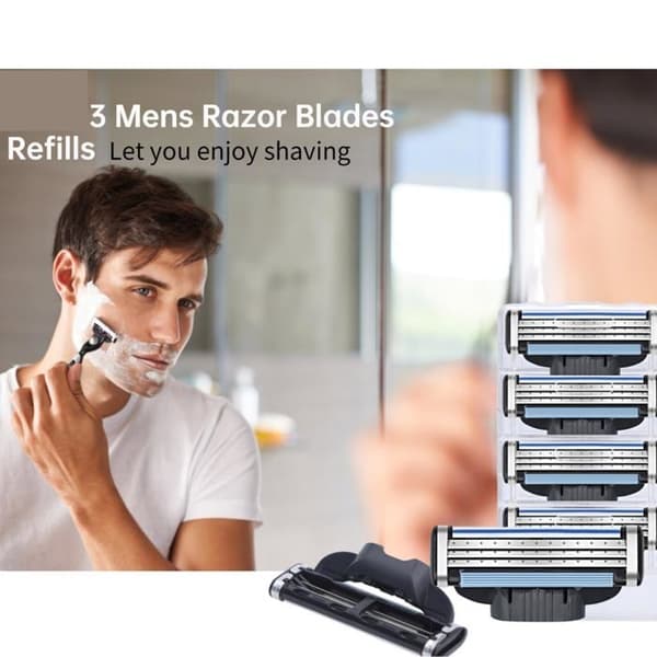 Herrebarberblade, barberbladsrefills til Gillette, 8 stk.