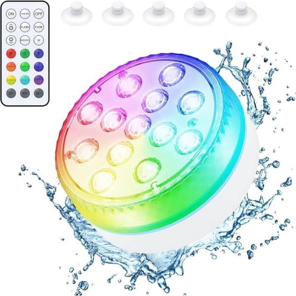 Lay-Z-Spa LED spabadslys tilbehør med 7 farver undervandslys