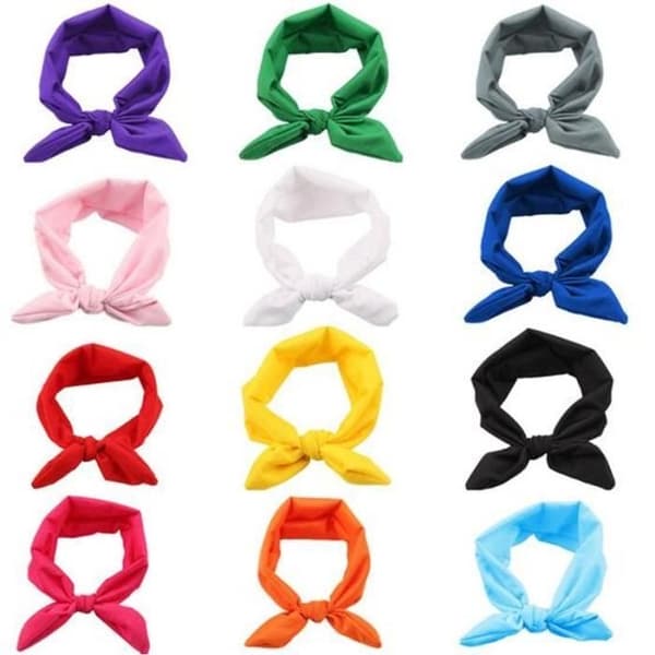 12 x Elastiske hårbøjler til