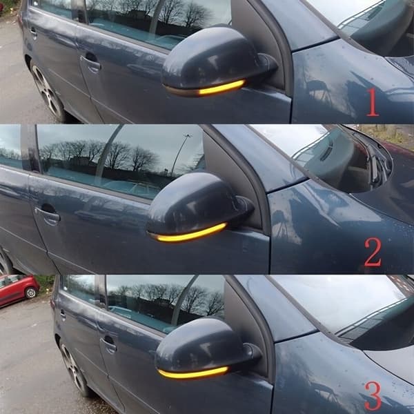 2 stk. LED dynamisk speilblinklys for VW Golf 5 Jetta MK5 Passat B6