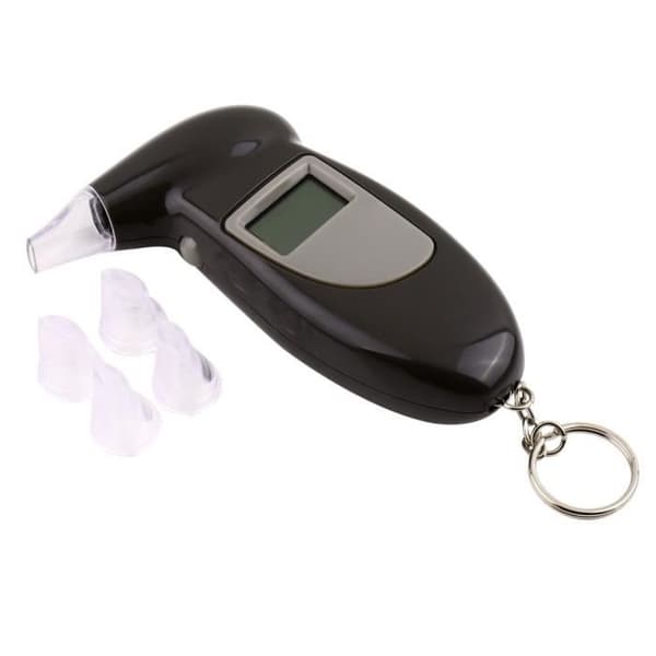 Digital alkoholpustester Alkometeranalysator Detektor Test Nøkkelring Alkometer LCD-skjerm