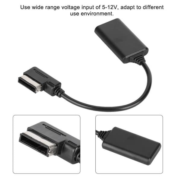 (Svart) Bluetooth 5.0-adapterlydkabel for Audi AMI MMI MDI - ABI