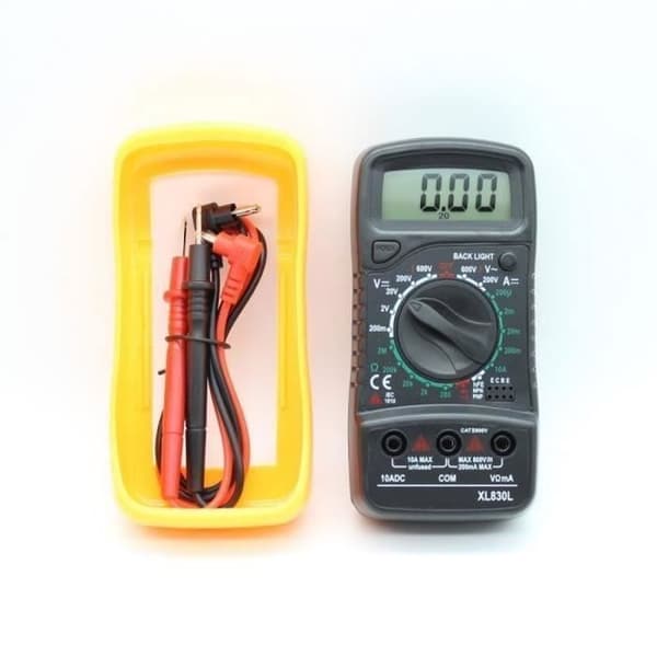 Multimeter Amperemeter Voltmeter Digital Eltestare med LCD-skärm 600v