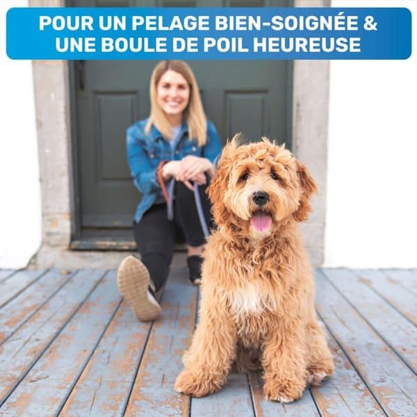 Langhårede børstehår til hunde og katte – Underuldsplejekam fjerner underuld og dun