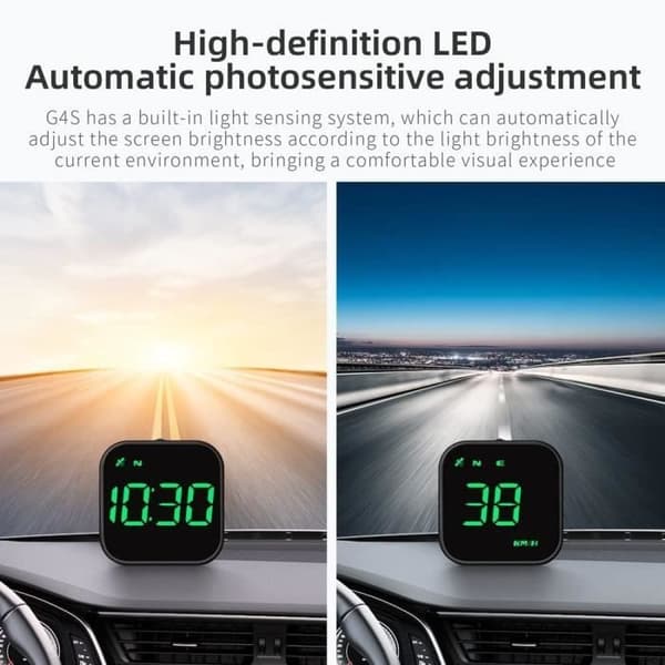 2,2" digitalt speedometer HUD til bil smart GPS forrude hastighedsdisplay universal mph/km/t