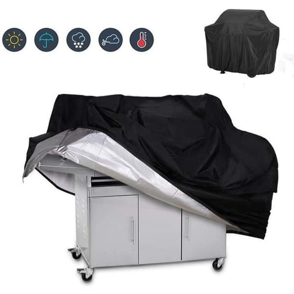(Musta) WINPOWER grillin suoja - 145x61x117cm - Musta - 201D polyesteri