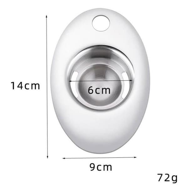 (Sølv) Eggseparator - Kjøkken - Rustfritt stål - 14 cm - Praktisk - Ideell for baking