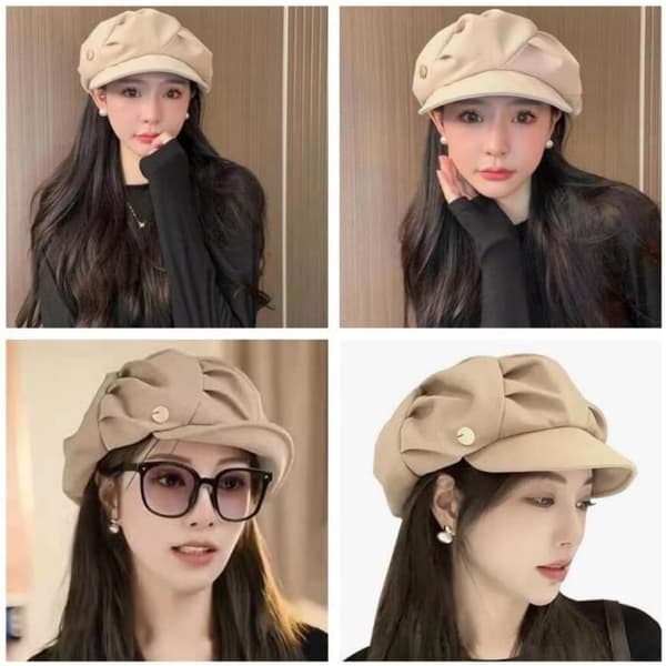(beige, khaki) Vinterhue - Dame - Skyberet - Beige og khaki - One size - 2