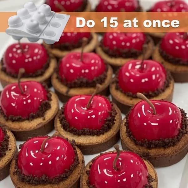 3D æbleformede silikone kageforme 3D æbleformet silikoneform til sæbe, gelé,