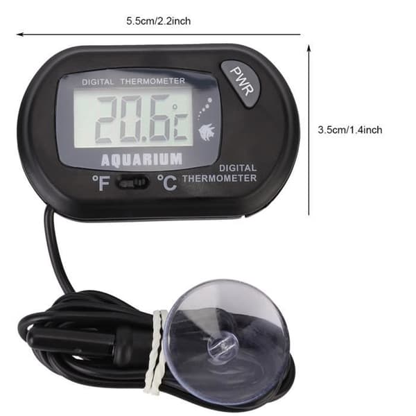 Hög precision digital LCD-akvarietermometer akvarietemperaturmätare med nedsänkt prob