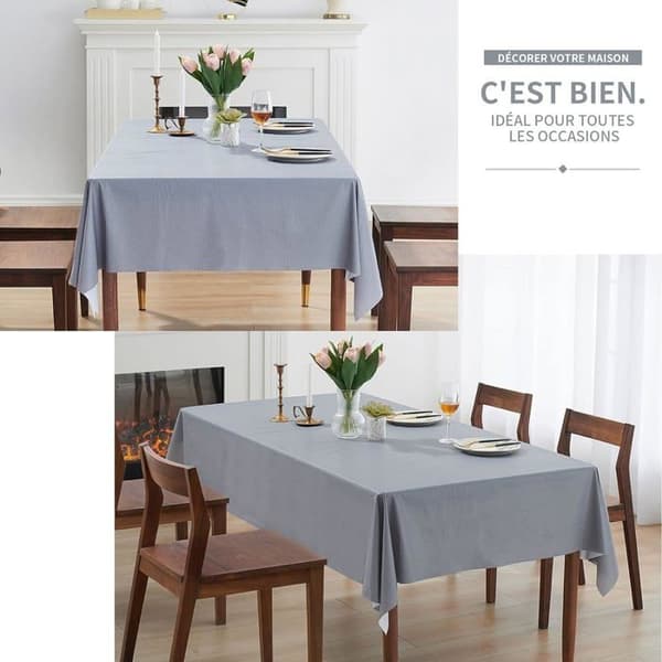Rektangulær duk, vaskbar voksduk, flekkavvisende vanntett rektangulær plastduk, 200 x 140 cm