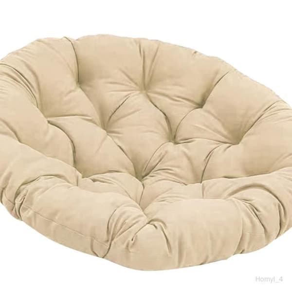 (Khaki) Rund äggformad stoppad sittdyna - COLAXI - Khaki - Interiör - Elegans - Chic