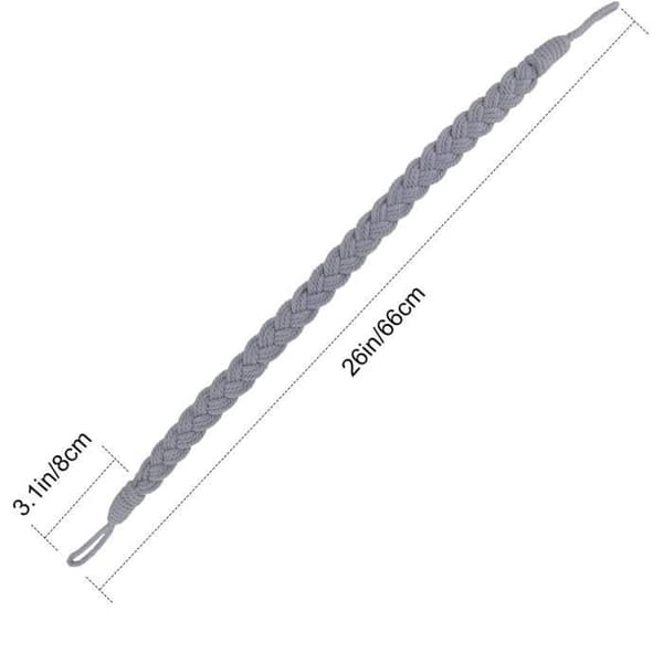 (Grå) Gardinband - BOMULL - 2-pack - Grå - 66 cm - Dekorativ