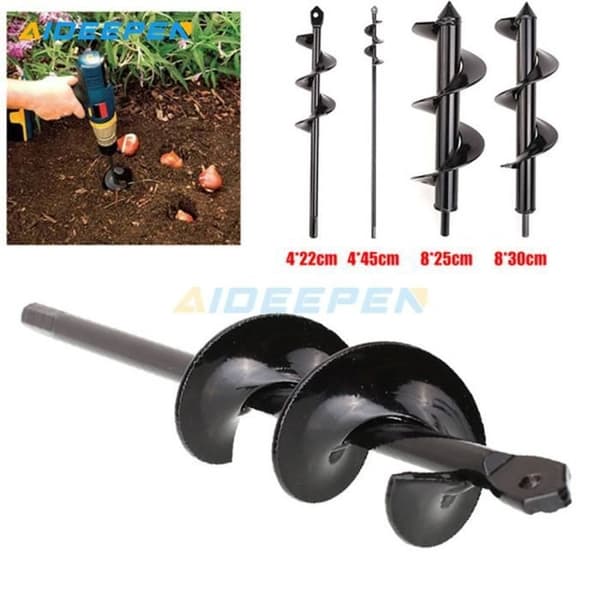 Borekrone - Universal - 30x8 cm - Stål - Hageverktøy - Graving av hull