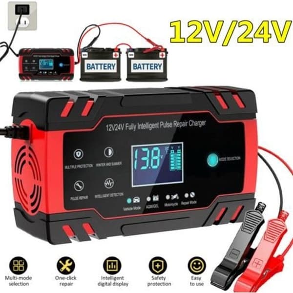 Bilbatterilader, batterivedlikeholder-avsulfator