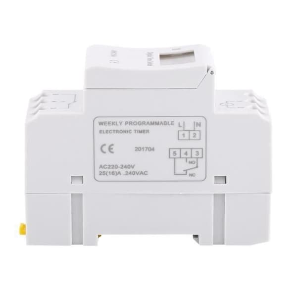 CHA---AC 220V Veckovis/Daglig timer, Skenmontering, Elpanel
