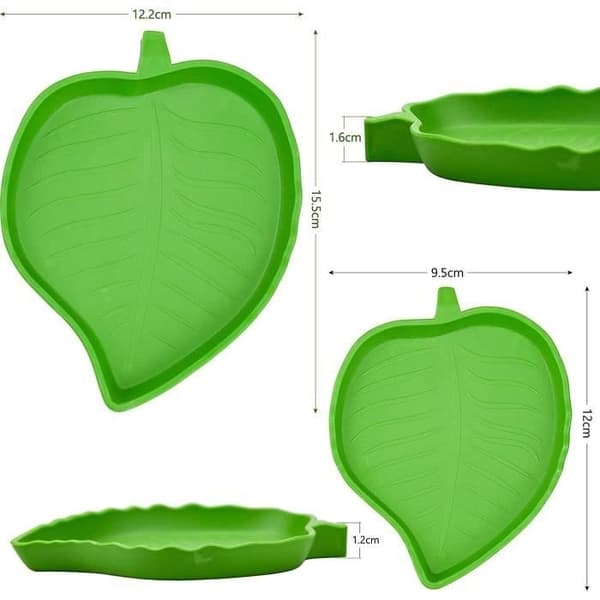Vattenskål för reptiler - Ej specificerad - 2 delar - Hållbar plast - Rund - Perfekt för smådjur