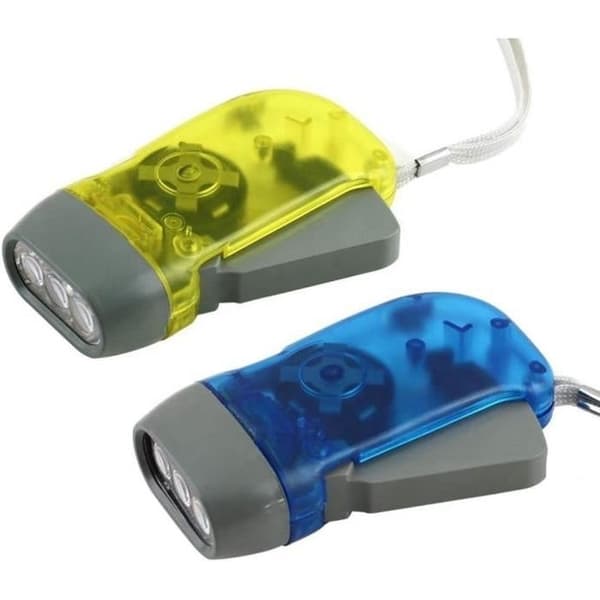 Taskulamppu - Dynamo 3 LED - Ladattava kädessä pidettävä - Ulkokäyttöön - Tehokas
