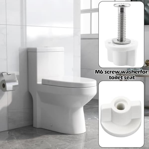 Toalettsetefester - Universal - 8 deler - Robust plast - Rustfritt stål - M6-skruer