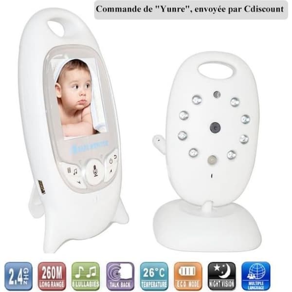 Yunre VB601 Trådløs Video Babymonitor Nattsynstermometer