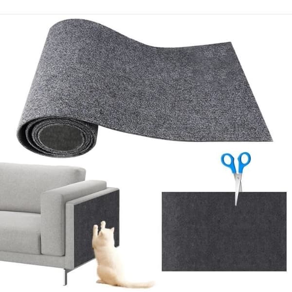 Ripebestandig kloresofa til katter 40×200 cm, kloresofa til katter, selvklebende kloresofa til katter, mørkegrå
