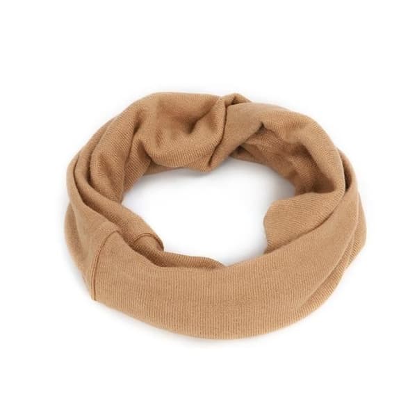 Khaki unisex damestrikket ullskjerf varmt